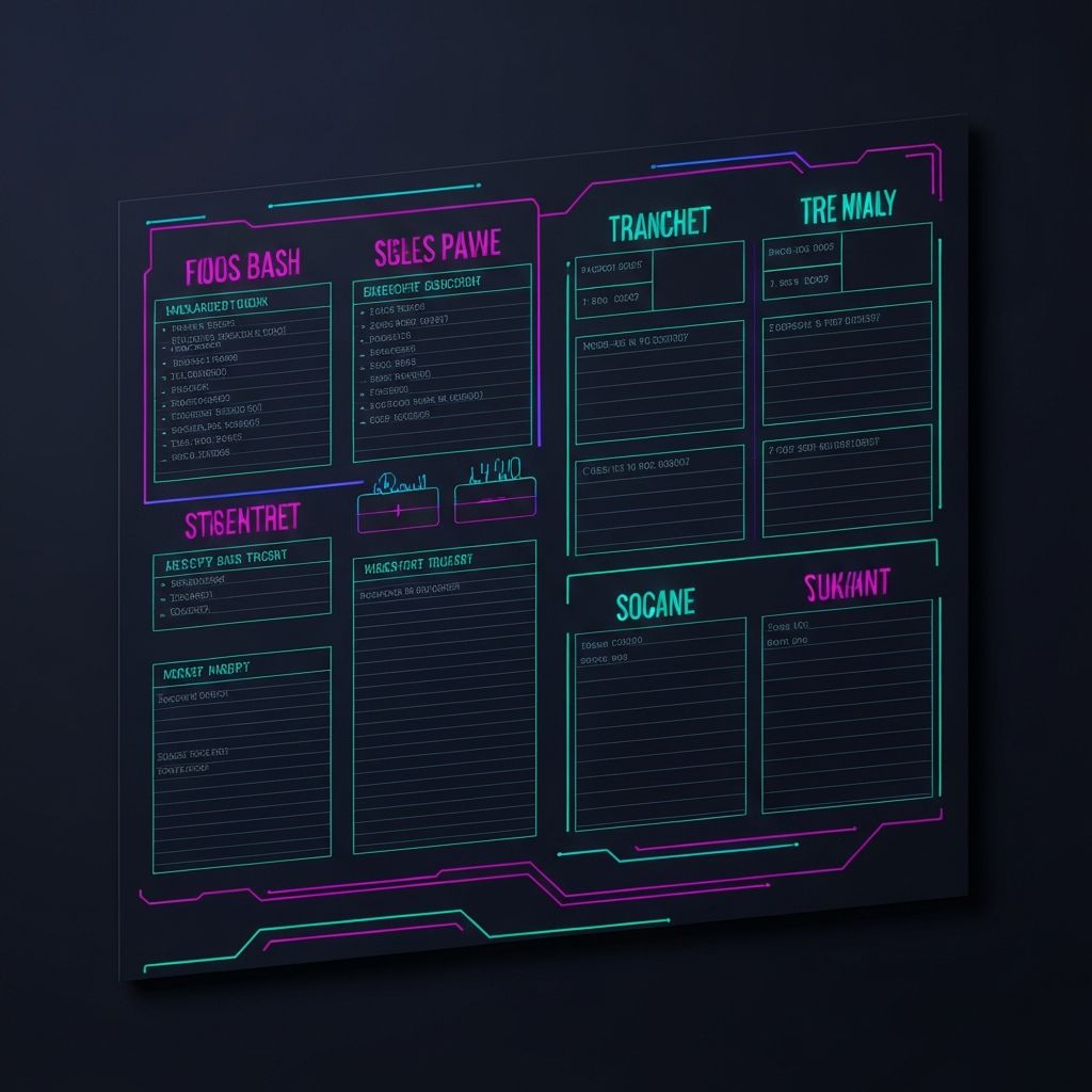 Menuplaneringskoncept med strukturerad layout